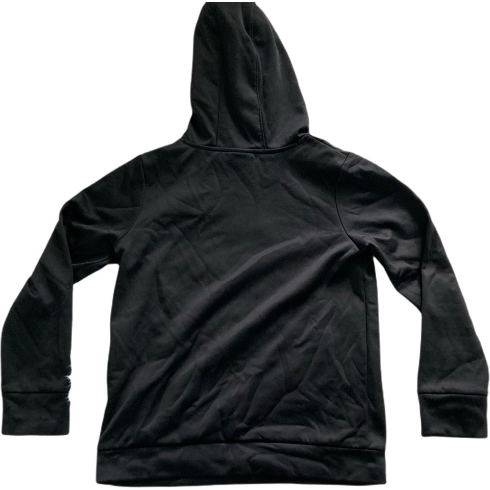 ADIDAS Unisex Kids Hooded Sweatshirt - Black -pink Sz M 10-12 - Picture 2 of 3